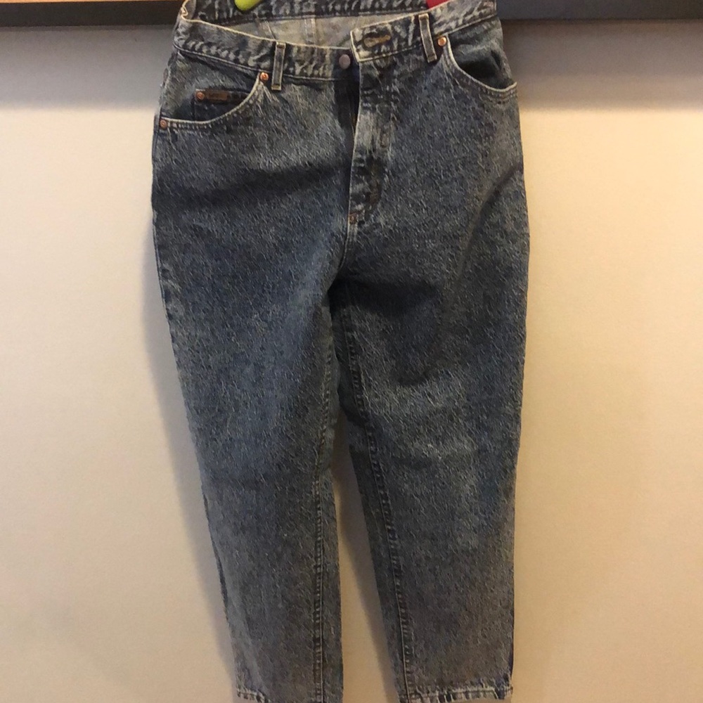 Vintage 80s LEE Acid Washed Jeans - Picture 5 of 8